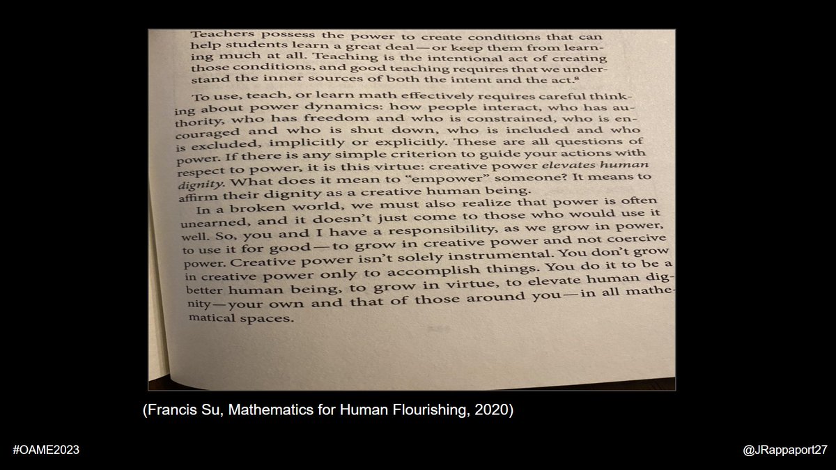 JRappaport27's tweet photo. Who's learning is it when we impose an approach or strategy unto kids? When 'direct instruction' is done in this way, a system of oppression based on compliance, competition, fear and power is perpetuated within a structure content with running on the hamster wheel. https://t.co/VAjTNc7sWy