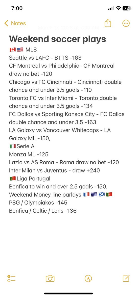 Weekend bets #MLS #SerieA #LigaPortugal #greeksuperleague #Ligue1UberEats