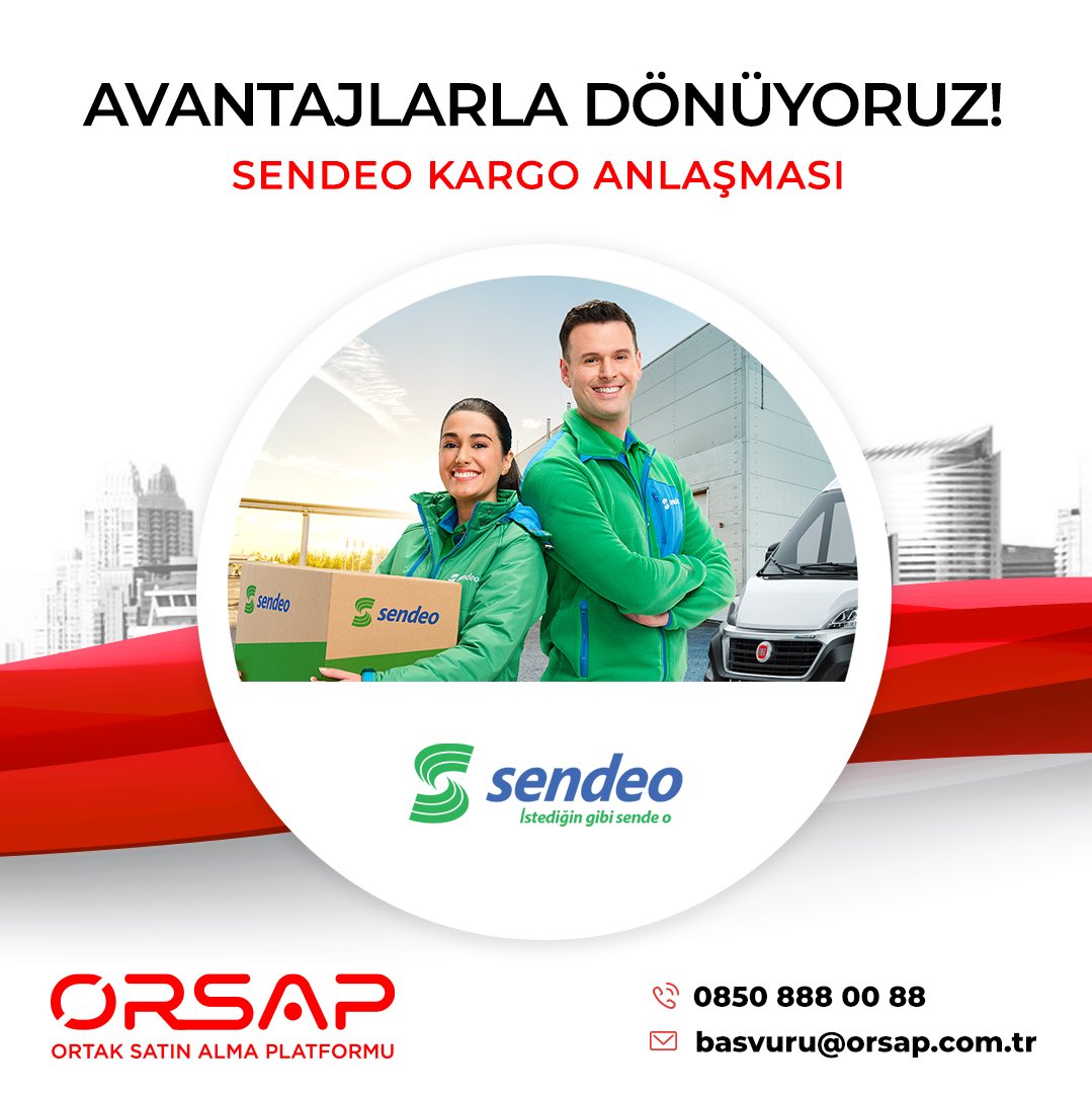 ORSAP ile tanışın ve Sendeo kargodan  %40’a varan kargo indirimini kapın. Aradığınız tüm kurumsal çözümlerin tek doğru adresi ORSAP ile avantaj dolu dünyaya davetlisiniz. 

#ORSAP #iWallet #OrtakSatınAlmaPlatformu #Total #Sendeo #Fırsatlar