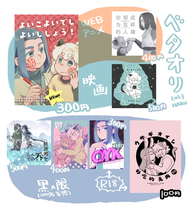 3/19 HARU COMIC CITYのお品書きです
よろしくお願いします! 