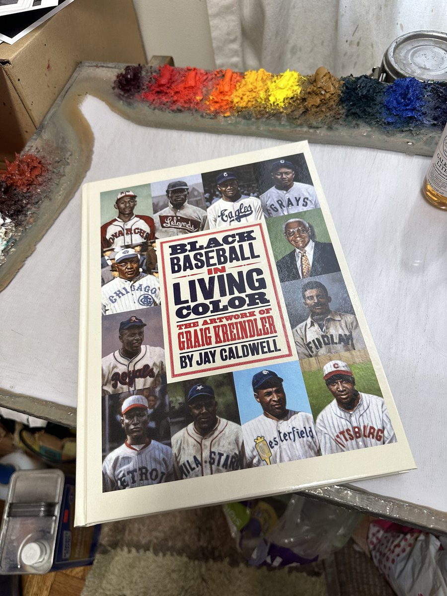 GraigKreindler's tweet photo. I’ve got an extra hardcover copy of BLACK BASEBALL IN LIVING COLOR: THE ARTWORK OF GRAIG KREINDLER—who wants it? Just follow me, retweet, and I’ll pick a random winner on Tuesday, 3/21 at 9:00 PM ET. And, if you wanna purchase one, have at it:

https://t.co/9F47IKk1Zi https://t.co/KYP4FYvKmD