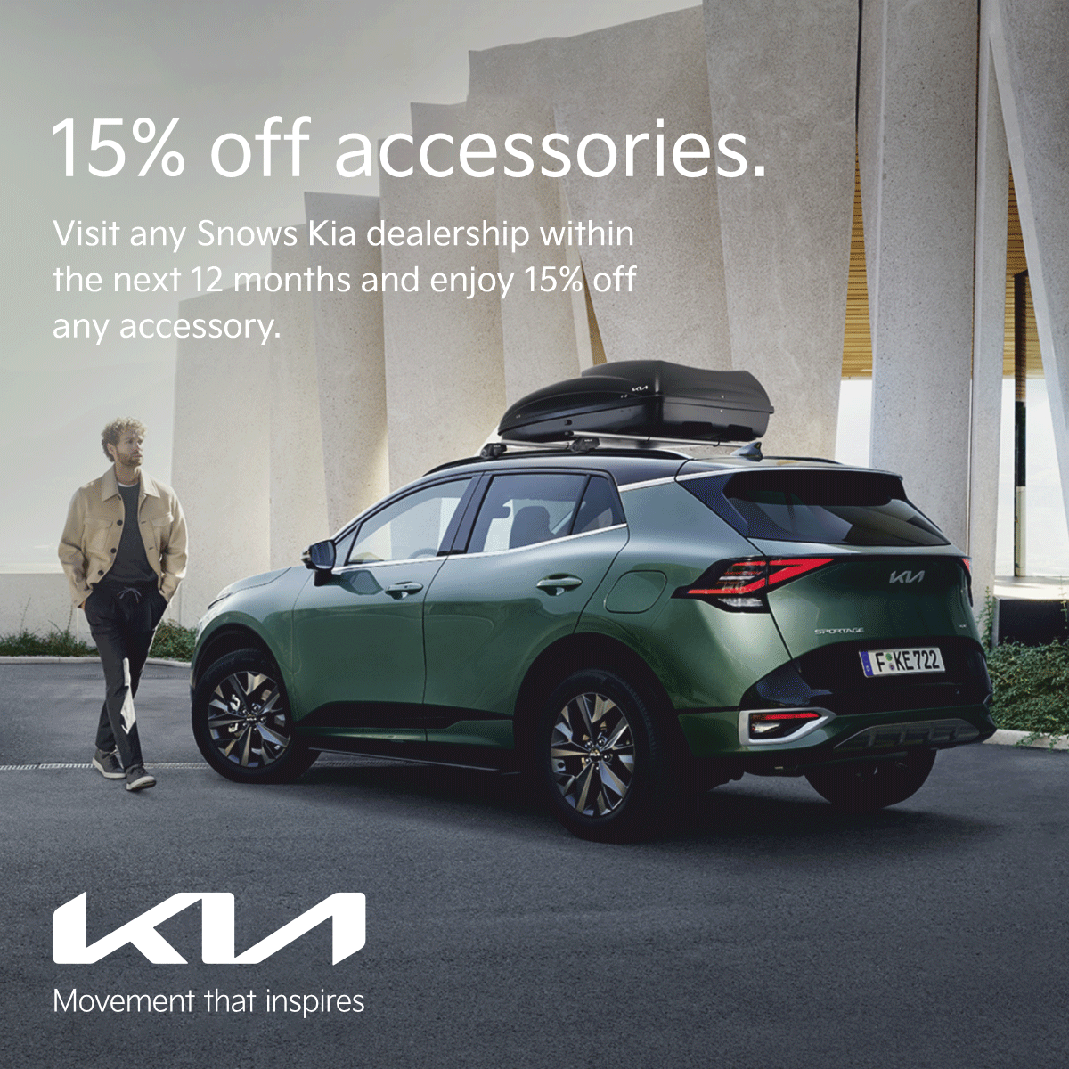 SnowsKia's tweet photo. Ensure that your new car day is that extra bit special with 15% off accessories* with every new car purchase at Snows Kia! 😍

Click here to explore our Kia Accessories: https://t.co/UgRJ9kx8Q2

*Ts&amp;Cs Apply. 

#Kia #Accessories #Aftersales https://t.co/CL4XkZqJs6