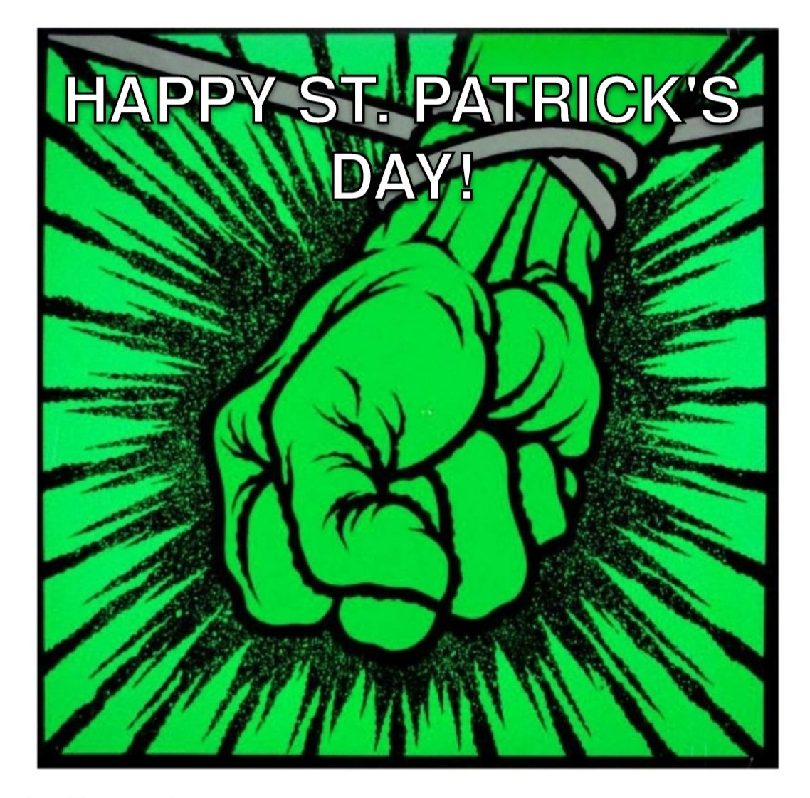 Happy St. Anger Day ☘️
#happysaintpatricksday #HappyStPatricksDay2023 #metallica #jameshetfield #larsulrich #thrashmetal #stanger #rockmemes #metalmemes