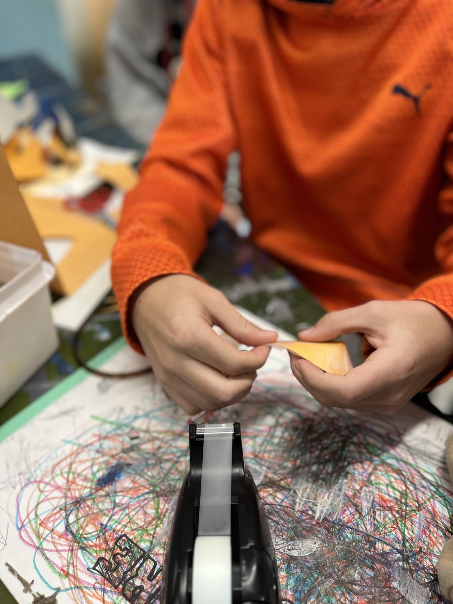 CFStweets's tweet image. In art, sixth-grade students are working to create costumes for their upcoming drama performance. On March 29th, students will perform their Imagination Extravaganza for students in the PreK-2 grades. 
#cfsdrama #quakereducation #cfsgrams #cfsmiddleschool #cfsart #cfssixthgrade