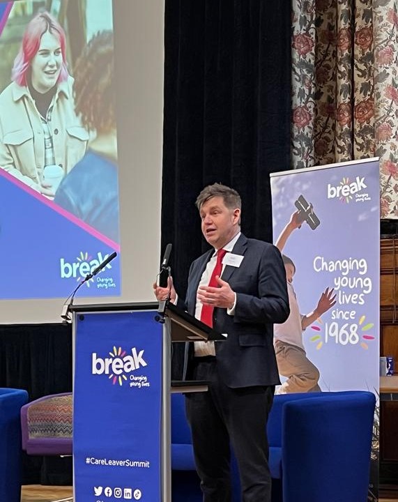 break_charity's tweet photo. Next @NikJohnsonCA talks to the room about the work in the Cambridge and Peterborough Combined Authority "I want to see improvements for the very people that we are here representing" #CareLeaverSummit https://t.co/1nqqStqqBM