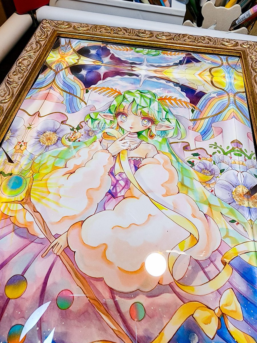 「ミラーシール実験二日目! 」|💎吉田 南ナ子💎鱗粉を辿ってのイラスト