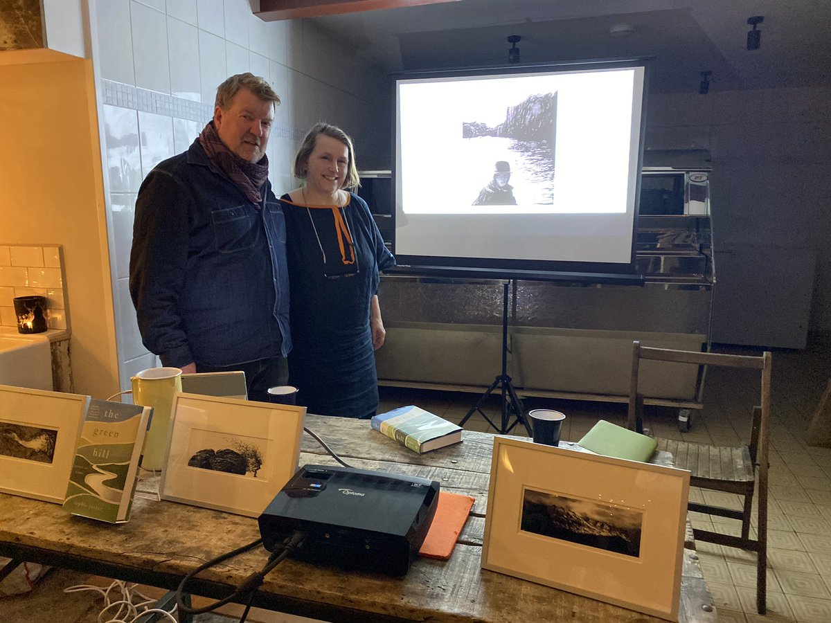 Thank you @EastGateBooks for hosting a wonderful evening where @AlexMurdin and I got the chance to talk about the words and pictures in #TheGreenHill - out with @unbounders