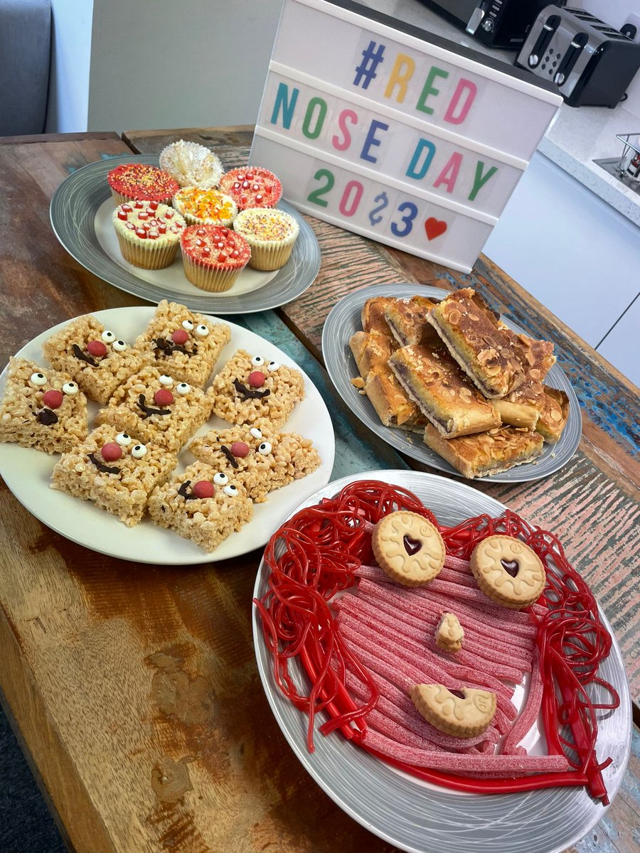 WalpoleDunn's tweet photo. It’s the day that all accountants have been waiting for this week - forget the chancellor’s big red box, it’s #RedNoseDay2023! This year #TeamWD has baked / constructed red inspired goodies / things… @TonyDunn_WD. REDgister your vote for your favourite! https://t.co/ZCzHzUXPaK