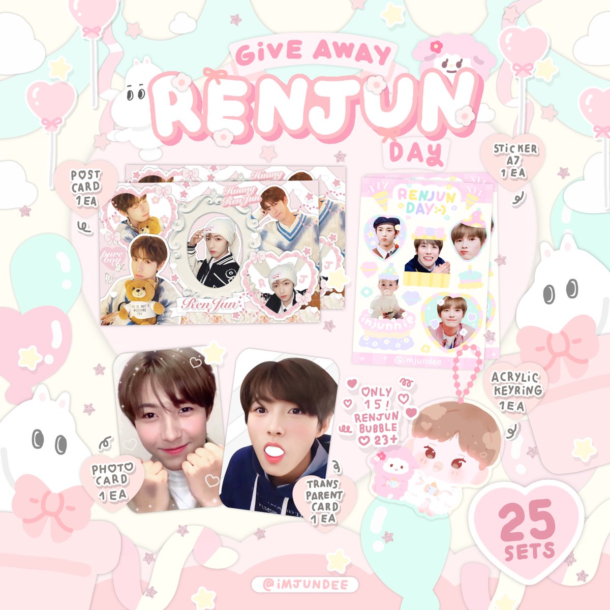 yellowmooren's tweet photo. kindly rt 🎂˖ ࣪⊹🦊✿⑅
☆ giveaway renjun b-dae ❥𓂃
꒰ 25 sets ꒱
★ full set only 15 .ᐟ
☆ have renjun bubble ♡23+
gg forms 22/03 time 19.23
★ shipping fee 40 baht
⭐️🍼👶🏻🐈🍡🍞🎀 ⋆⁺
#HAPPYRENJUNDAY
#DearMarchBoyRenjun https://t.co/OLHScp205L