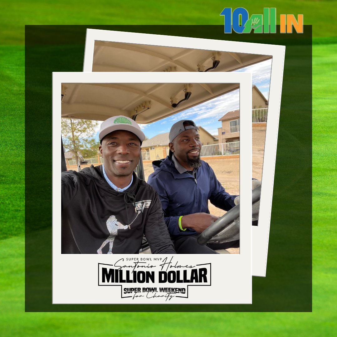 10allin_org's tweet photo. From childhood friends to co-founding the 10 All In Foundation. Did you see Santonio &amp; Jimmie cruising around the event? https://t.co/SVGXsQGd48
