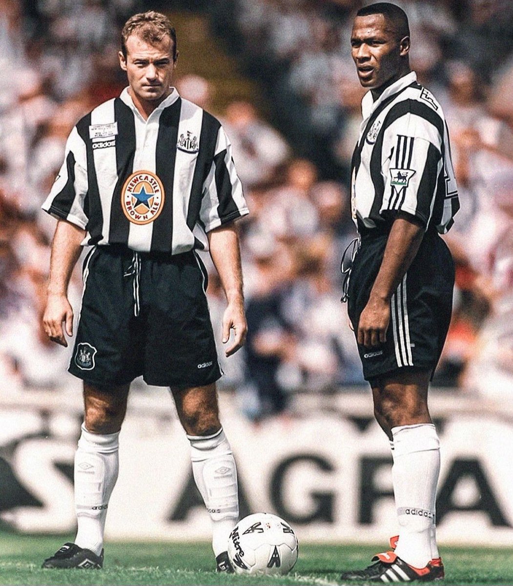 90sfootball's tweet photo. Alan Shearer and Les Ferdinand. https://t.co/qwf2Tn347y