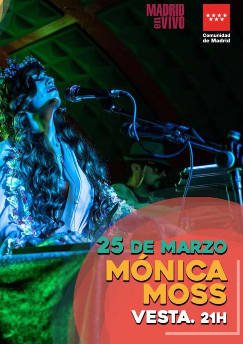 Mutick_com's tweet photo. Pionera del sonido electro pop en castellano fusionado con los ritmos y sonidos más urbanos,  @MONICAMOSSMUSIC  presenta su último álbum “AstroQueen” ⚡️

📍 25 de marzo, 21:00 en Sala Vesta, Madrid

Prom: @MONICAMOSSMUSIC

#monicamoss#concierto#mutick#entradas#madrid#madridenvivo https://t.co/JzRuiR3lew