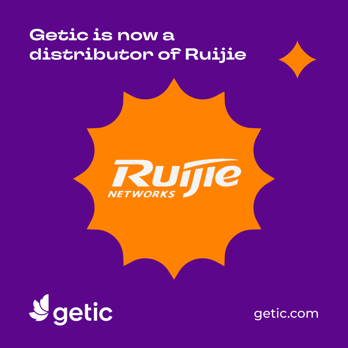 getic_com's tweet photo. Exciting news! We are now an official distributor of Ruijie! 🧡
Meet Ruijie - a leading manufacturer reframing Chinese tech with simplicity, durability and quality.
Read this post and check the Ruijie catalogue on our website! 🦾
https://t.co/XkWKNKhrtD
#getic #tech https://t.co/kzIvSc6MO4