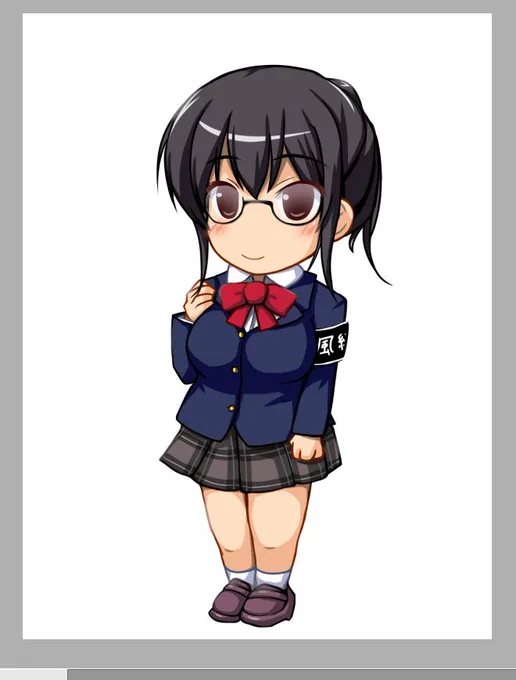 SD眼鏡地味っ子ちゃん〆('ー`)b個人的には今回一番のお気に入りな出来ですです☆ 