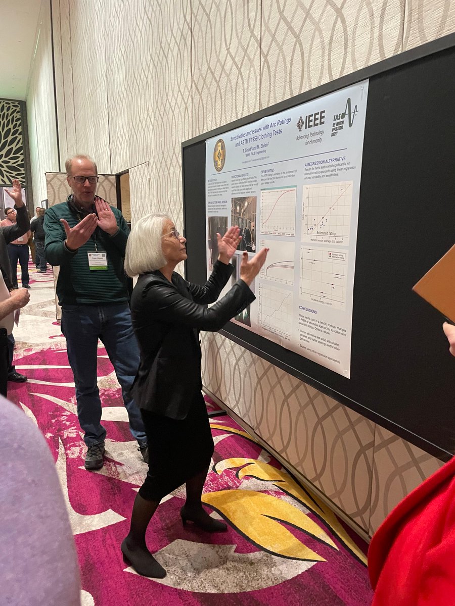 ElectricalSafeT's tweet image. Thursday at ESW: IEEE IAS Conference was a day full of learning and recognition- we also did some networking a socializing too. Still 1/2 a day of presentations and then on to CEUs and tutorials. 
#ESWIEEEIAS #IEEE #IAS #safety #electricalsafety #workersafety