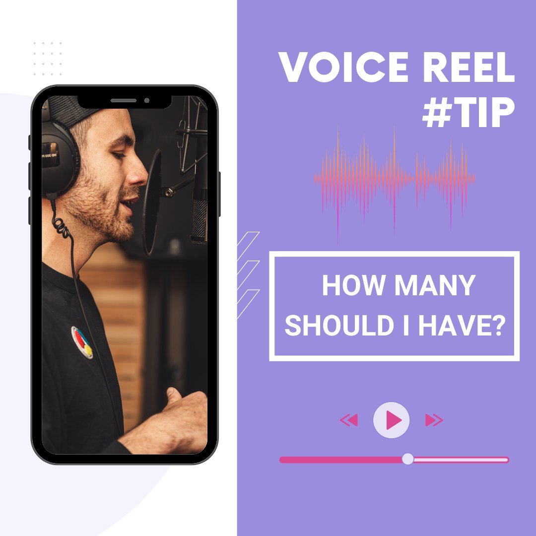 There is no real number BUT having more than ONE #voicereel is an excellent way of showing off your work. 🎙️Make sure you have a main voice reel; then each new one should showcase something specific. i.e  a genre like #videogame
Our artists' reels: chcvoices.com