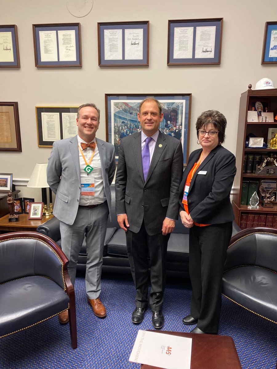 HollyfromOH's tweet photo. .@RepAndyBarr Thank you for meeting with #msactivists during #MSPPC23. We hope you’ll support funding for the MSRP and VA MS Centers for Excellence for our vets living with MS. https://t.co/pQUMI0j95s