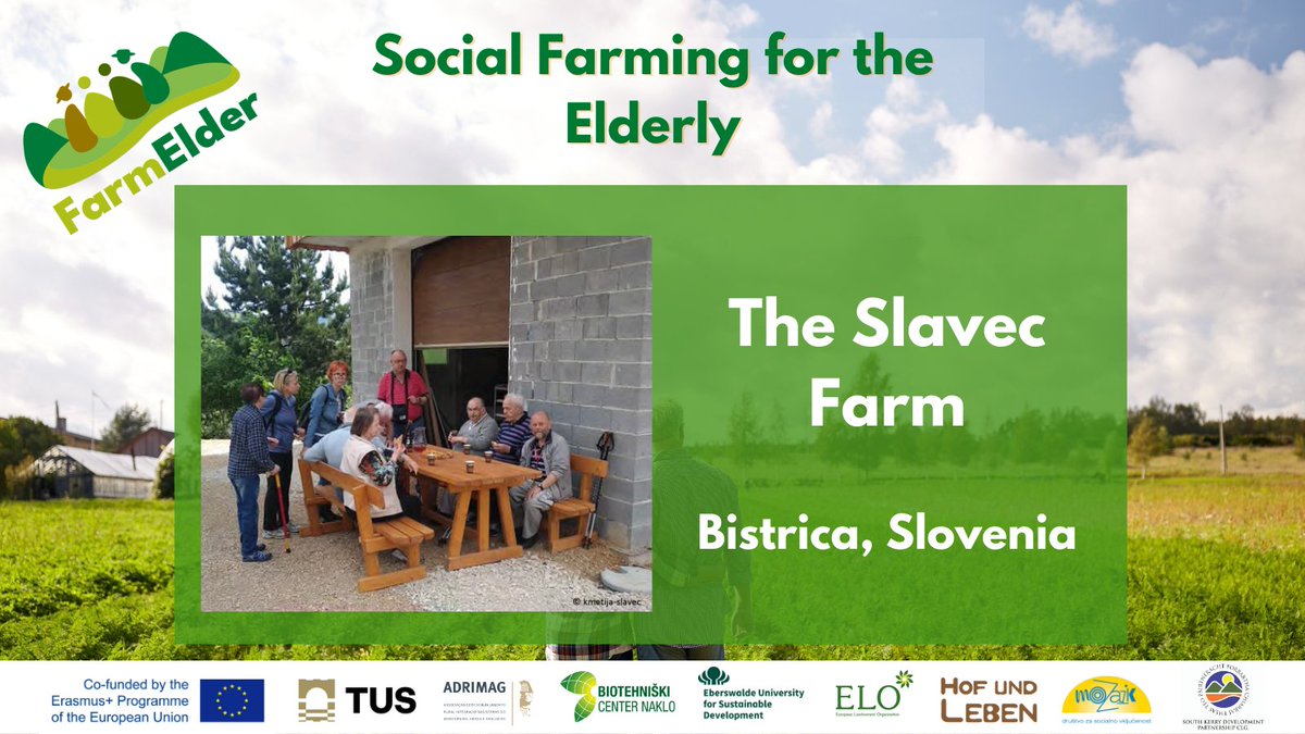 📢  #FarmElder Case Study Highlights 🇸🇮

🔍 The Slavec Farm 

👉Placing special attention on service activities for the elderly 

🔗bit.ly/3YQkIDP