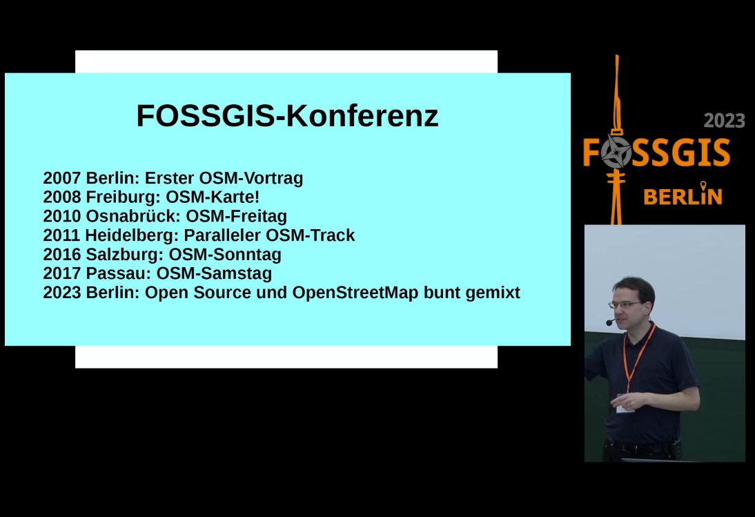 seandebasti's tweet image. einige Highlights der #FOSSGIS Konferenzen - nach 16 Jahre wieder in #Berlin #FOSSGIS2023 #openstreetmap