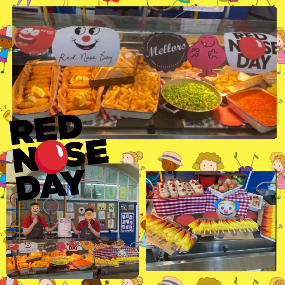 #RedNoseDay 
#OatlandsInfants
Well done Julie and Team 👏👏👏
As always looks amazing 😋
<a href="/MallowsTraceym/">Tracey Mallows</a> 
<a href="/NeilEastwood11/">Neil Eastwood</a> 
<a href="/mellorscatering/">Mellors Catering Services</a>