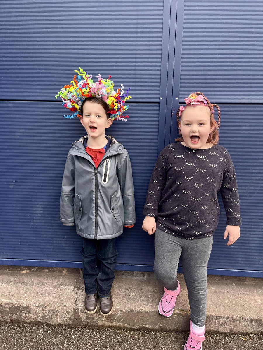 BroughMartha's tweet photo. William &amp; Eliza ready for Red Nose Day! @KnypersleyFirst https://t.co/TSH4grmuvd