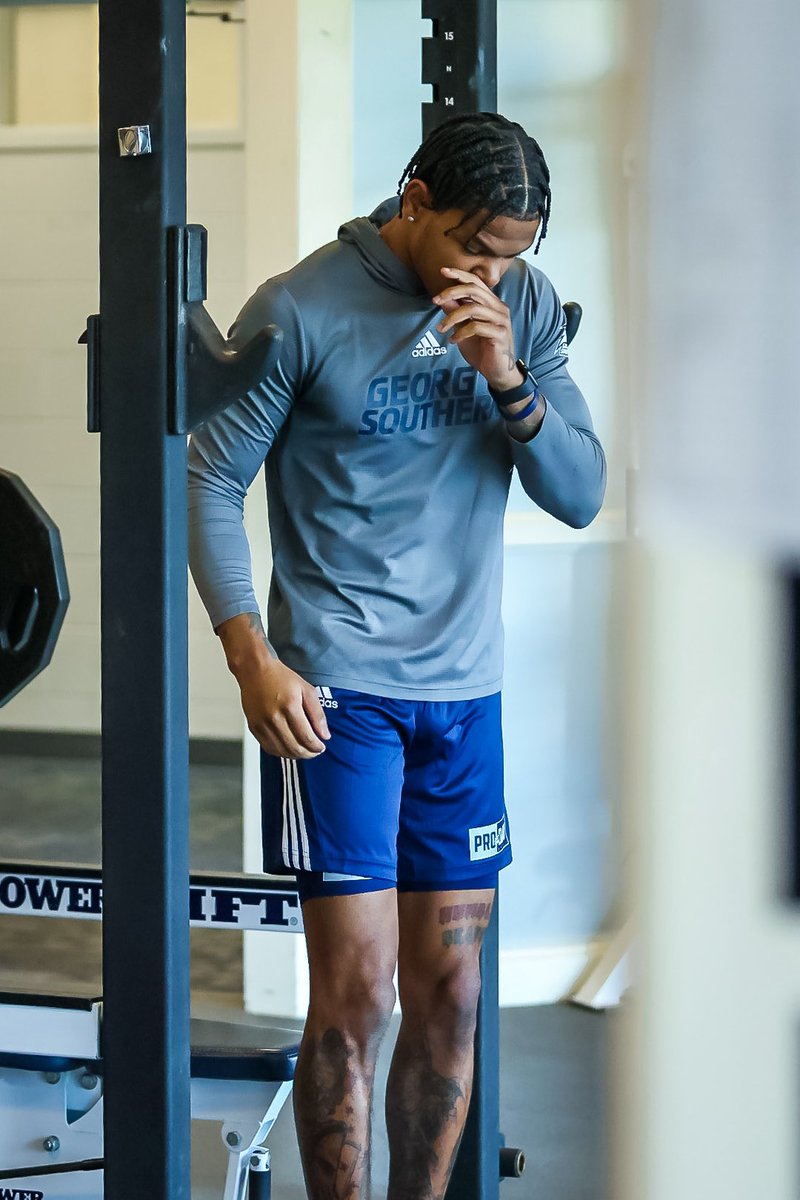 GSAthletics_FB's tweet photo. 2023 Pro Day is underway! 

#HailSouthern https://t.co/QJUaid5Wqn