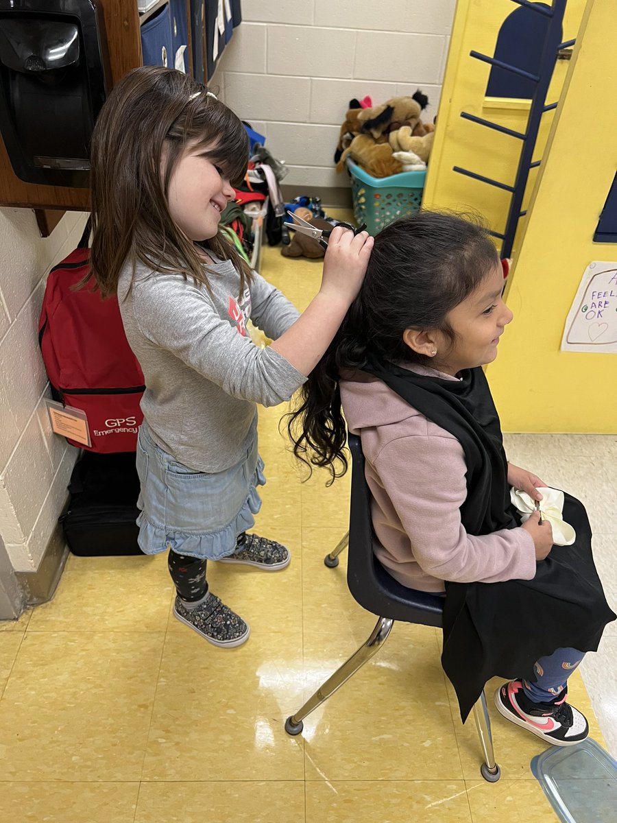 Career awareness month is here! This month in class lessons kindergarteners are expanding their career vocabulary by playing at different career centers and guessing what the career is!