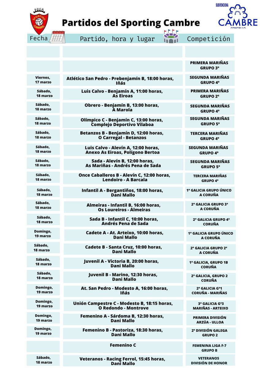 Sporting Cambre (@sportingcambre) on Twitter photo 