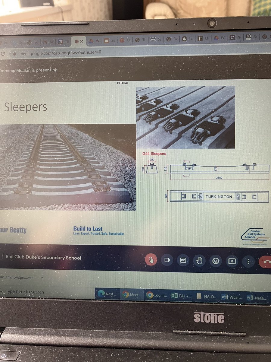 NCEAChaplain's tweet photo. Good to have Dominic @networkrail @balfourbeatty talking about track design #NorthumberlandLine #RailClub @DukesNCEAT @RichardMWCA @ClareBrint #Forces #Materials #CivilEngineering @ICE_NE thanks to @morgansindall_i for arranging this link https://t.co/vjEdp59TgI