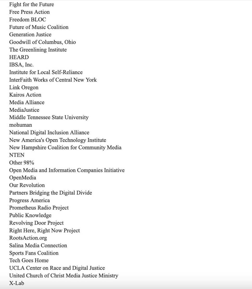 Today, we are calling on <a href="/POTUS/">President Donald J. Trump</a> to put forward a strong <a href="/FCC/">FCC</a> nominee w/ history of advocacy for the public interest and is free of industry conflicts of interest, someone who will prioritize #netneutrality, privacy, network competition, broadband maps, and the digital divide.