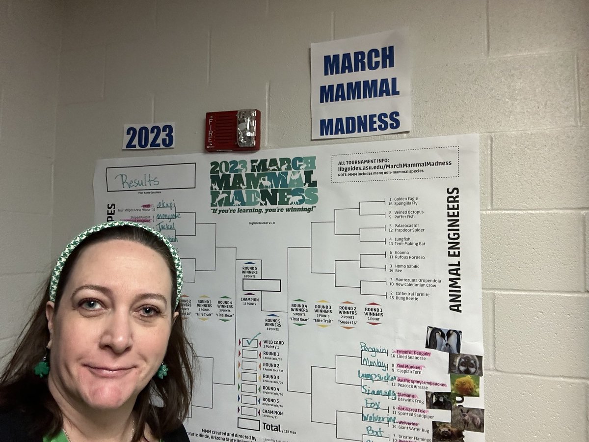 6RedScienceD56's tweet photo. March Mammal Madness is in full swing! The hype is real!! If you are learning, you are winning! #ifyouarelearningyouarewinninh #mmm2023 #scienceiscool #d56achieves https://t.co/J2ALOa5GX0