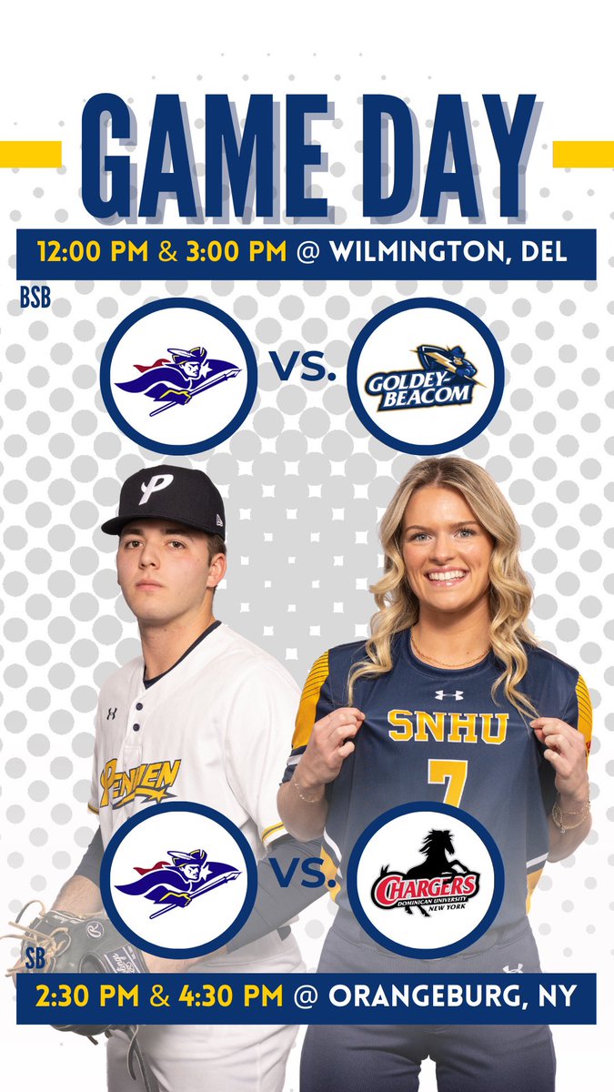 It’s game day! <a href="/SNHU_Baseball/">SNHU Baseball</a> and <a href="/SNHU_Softball/">SNHU Softball</a> in action.