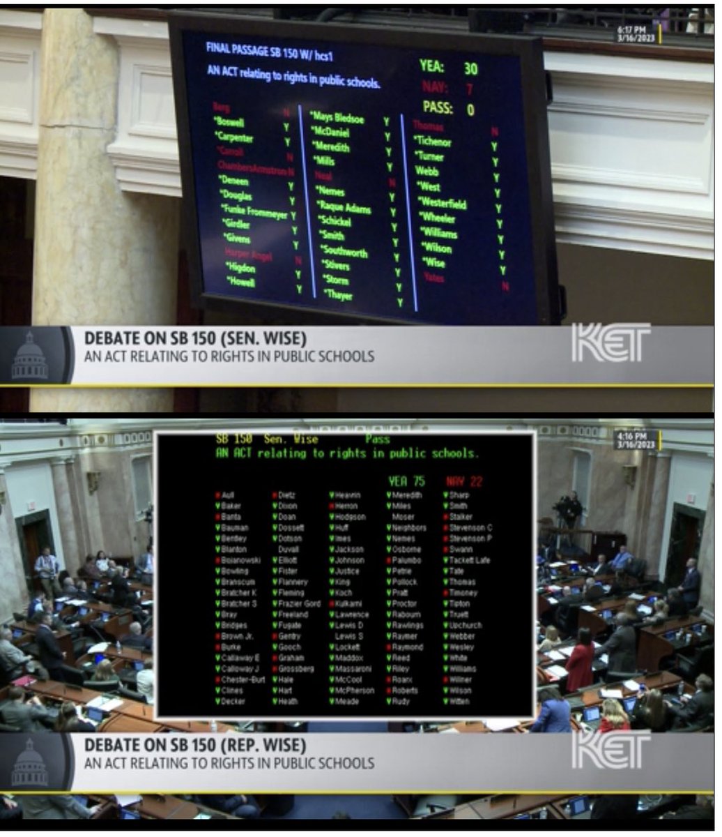 AmyeBensenhaver's tweet image. “Early in the debate [on SB 150], Rep. Lindsey Burke, questioned how giving a six minute notice before holding a legislative committee meeting doesn't violate the open meeting law. Her question was not answered.” The inconvenient answer is that it does. kyopengov.org/blog/legislati…