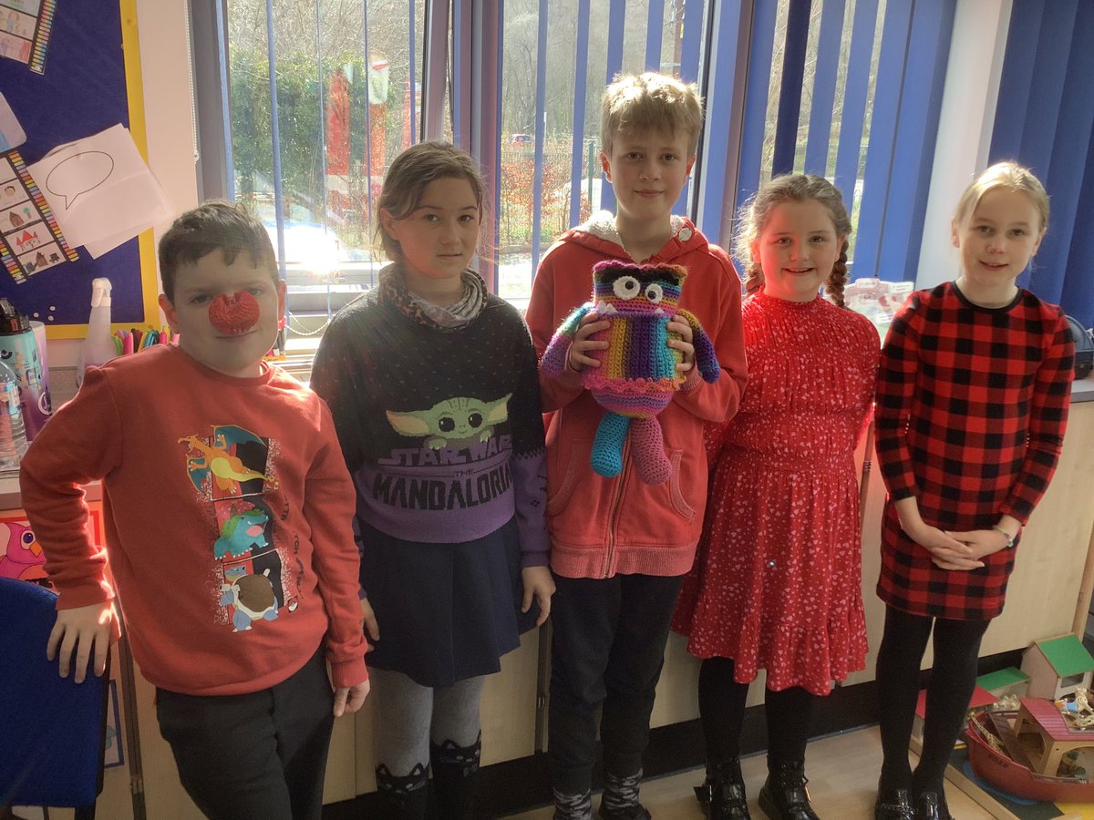 Casglwyd £15 heddiw ar gyfer trwynau coch! Rydym yn ddiolchgar ofnadwy