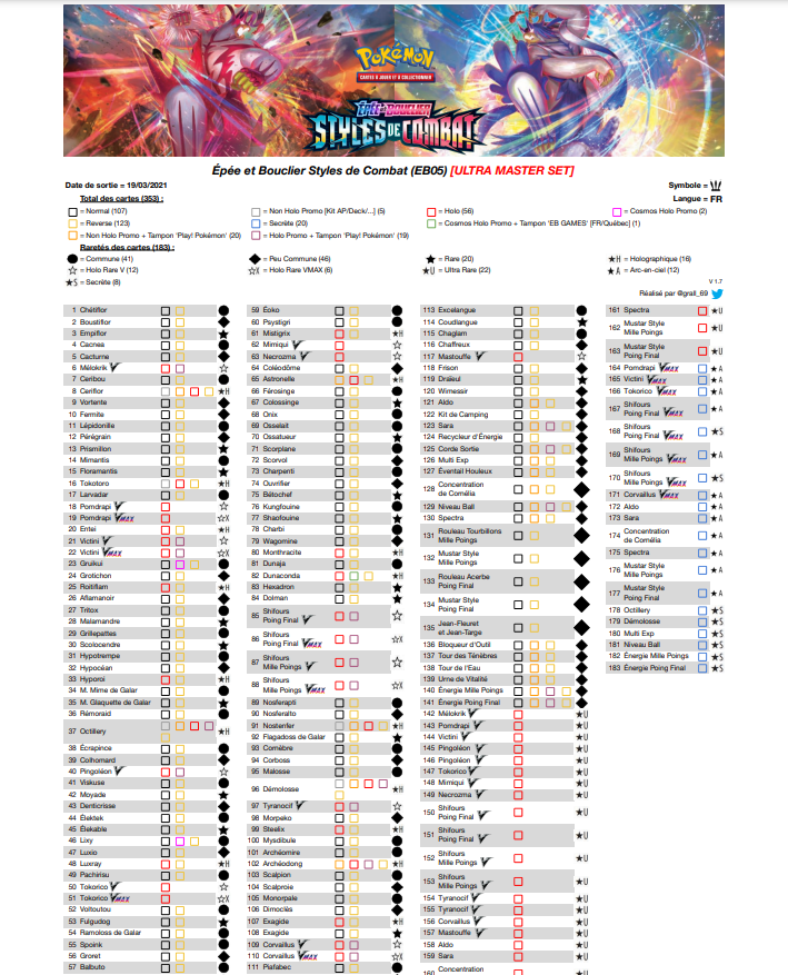 grall_69's tweet photo. Retrouvez les listes des cartes Pokémon (Fr uniquement) dans un seul fichier via le lien ci dessous. 

Vous trouverez différentes versions :
FULL SET
MASTER SET
ULTRA MASTER SET (Si dispo)
ULTRA MASTER SET STAFF (Si dispo)

https://t.co/jocju5JV5y

#pokemonJCC #PokemonTCG https://t.co/lowUbwsVgZ