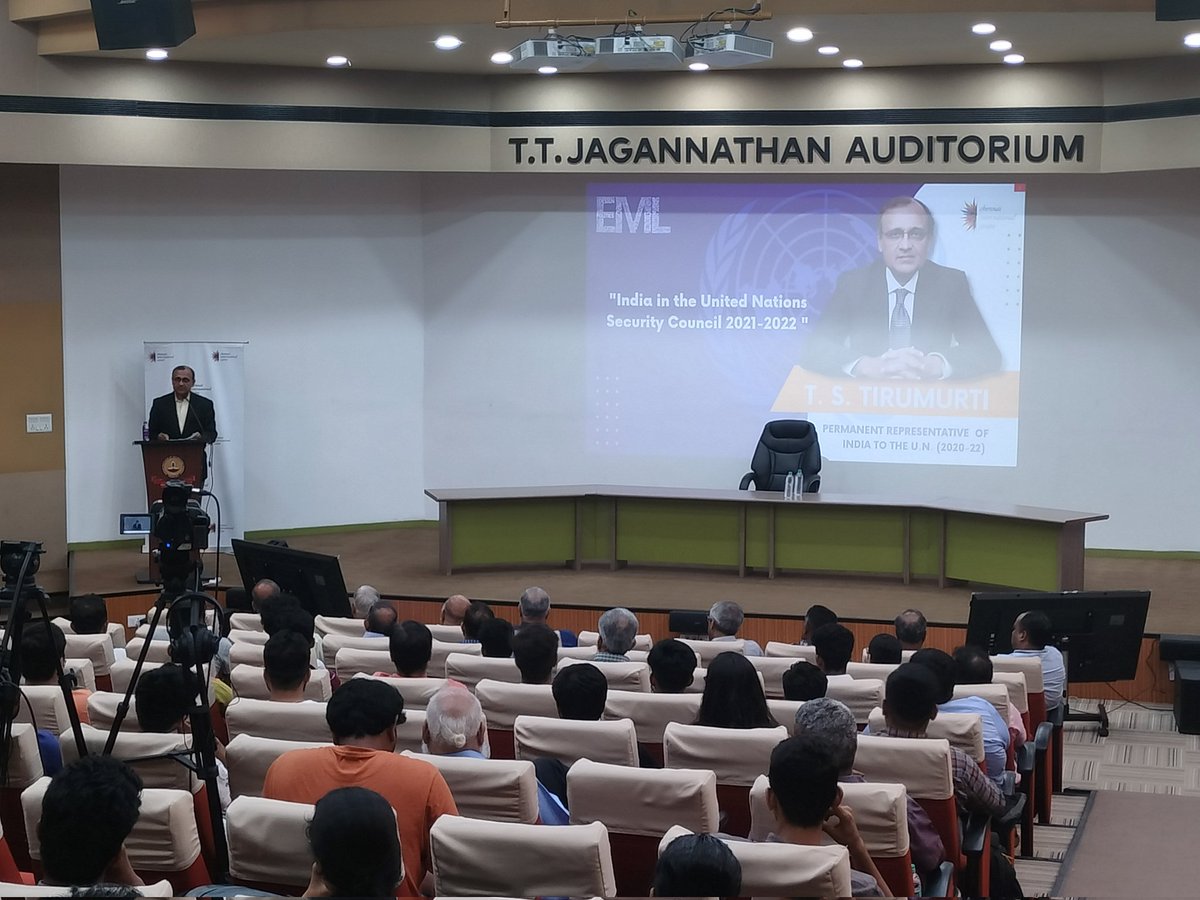 CIC_Chennai's tweet photo. Our geo-political discussion event is on with the speaker @TSTirumurti engaging insights on international affairs. The audience is asking insightful questions and contributing to a lively conversation.
#geopolitics
#UNSC
#knowledgeablecrowd https://t.co/UhqCcckcXX