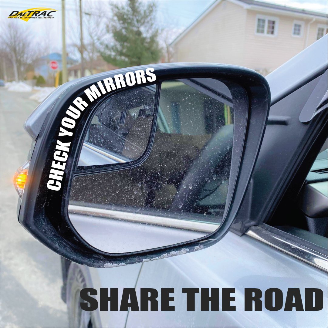 #ShareTheRoad 
Check your mirrors. 
With "Shoulder Check" you can view the sides areas of your car which can be blind spots.  

Ensure that you and those around you are safe and AOKAY!  

#DalTRAC #DriveSafe #Driving