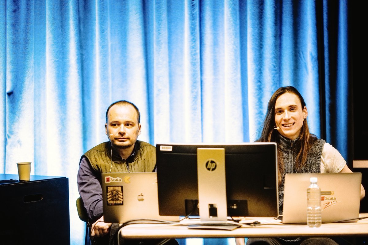 evoneering's tweet photo. 🌟 Evolution recently organized a Scala Meetup in Riga 🇱🇻, providing a great platform for Scala developers &amp; enthusiasts to exchange ideas. A big 👏 to the speakers for sharing their valuable insights and knowledge. 
Meetup video 🎥 https://t.co/rwUYzzZvHE. 
#Scala #ScalaMeetup https://t.co/ImWWJKpFPp