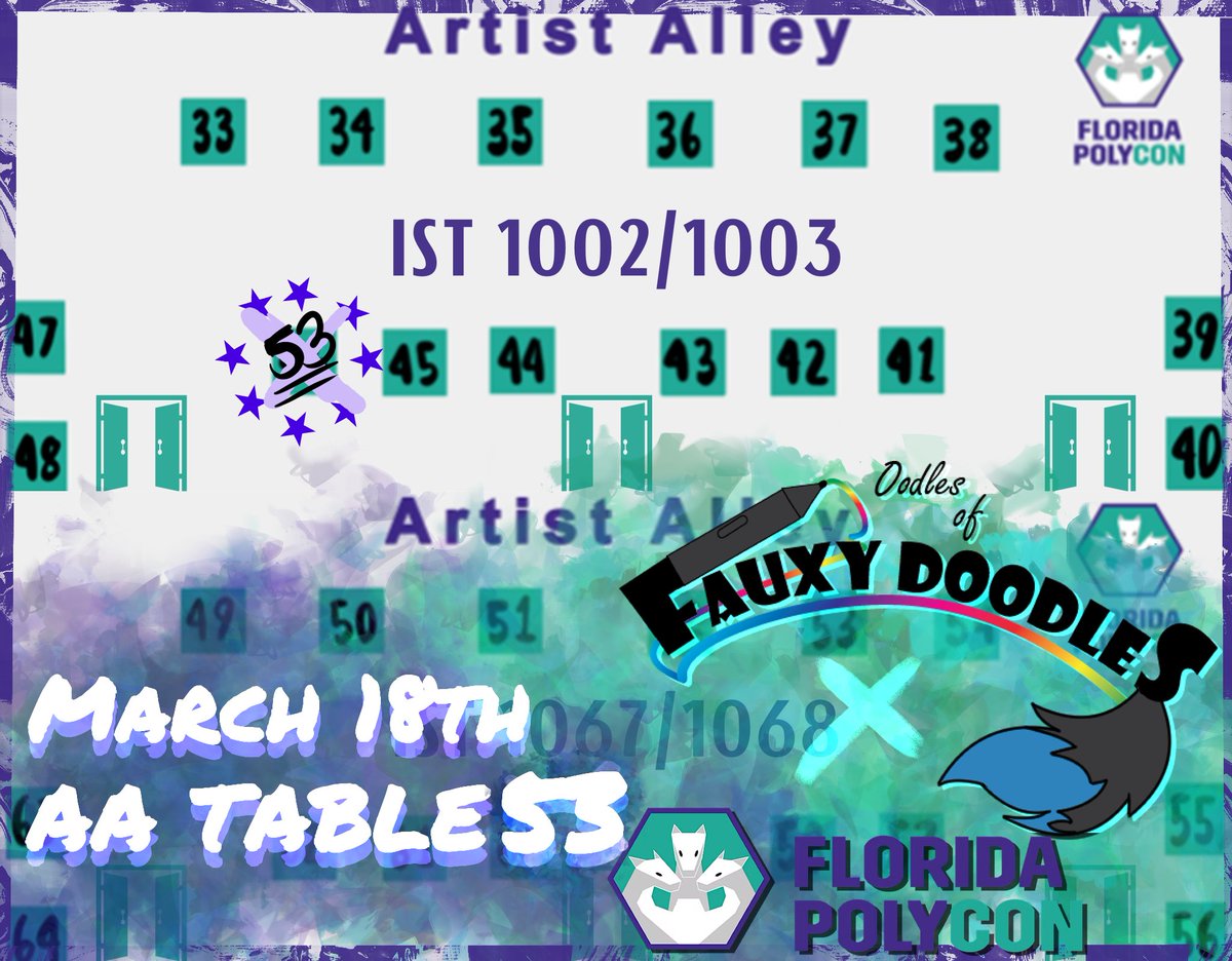 TheFauxsynder's tweet photo. TOMMORROW!
🎊
It's Convention time again, and this time I'll be hanging out at @FLPolyCon
! Come find me at booth 53 in the Artist Alley to check out fun merch from Genshin, Pokemon, Kingdom Hearts and beyond! See you there~ #artistalley #flpolycon https://t.co/x9wfQPFZC1