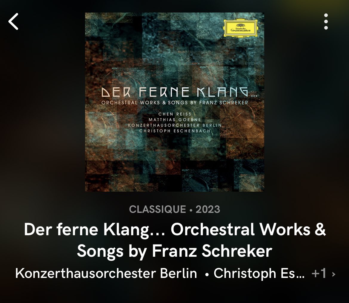 vtguillemin's tweet photo. À l’écoute pour aller sur la côte bretonne ce week-end, la nouvelle parution @DGclassics autour d’ouvrages de #Schreker, avec @ChenReiss (en récital à Paris dimanche prochain!) et #Goerne 💿🎵 https://t.co/AkL697i9YR