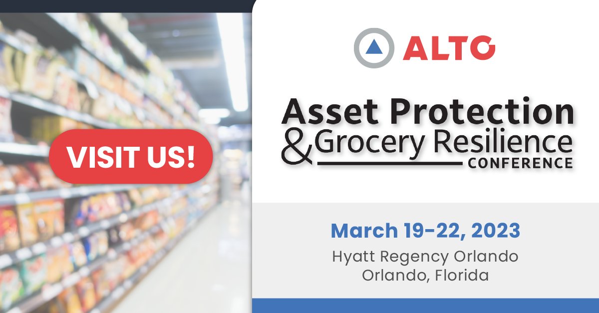 ALTO_US's tweet image. Excited to announce that we will be participating at the @FMI_ORG - Asset Protection and Grocery Resilience Conference in Orlando. 
Join our ALTO Team who will be there discussing how our successful partnerships are creating safer stores &amp;amp; communities.
#partnerships #retail #AP