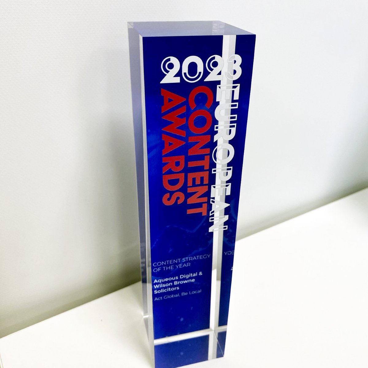 AqueousDigital's tweet photo. We're having a great end to the week in the office after receiving our @dontpanicevents European Content Awards 2023 Trophy! 🏆🎉
https://t.co/noDFCvHnHe
#EuContentAwards https://t.co/s5ffppZJLQ