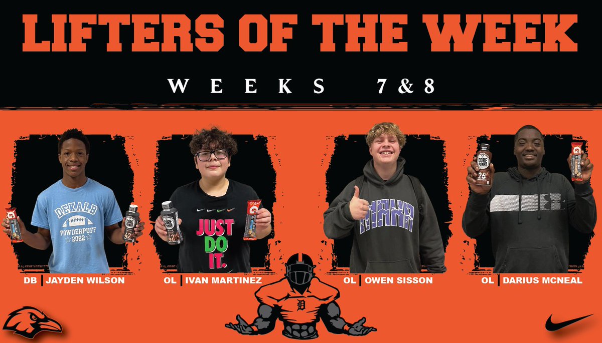 Congrats to our Lifters of the Week! Jayden, Ivan, Owen and Darius! Keep up the good work!🏋️‍♂️💪