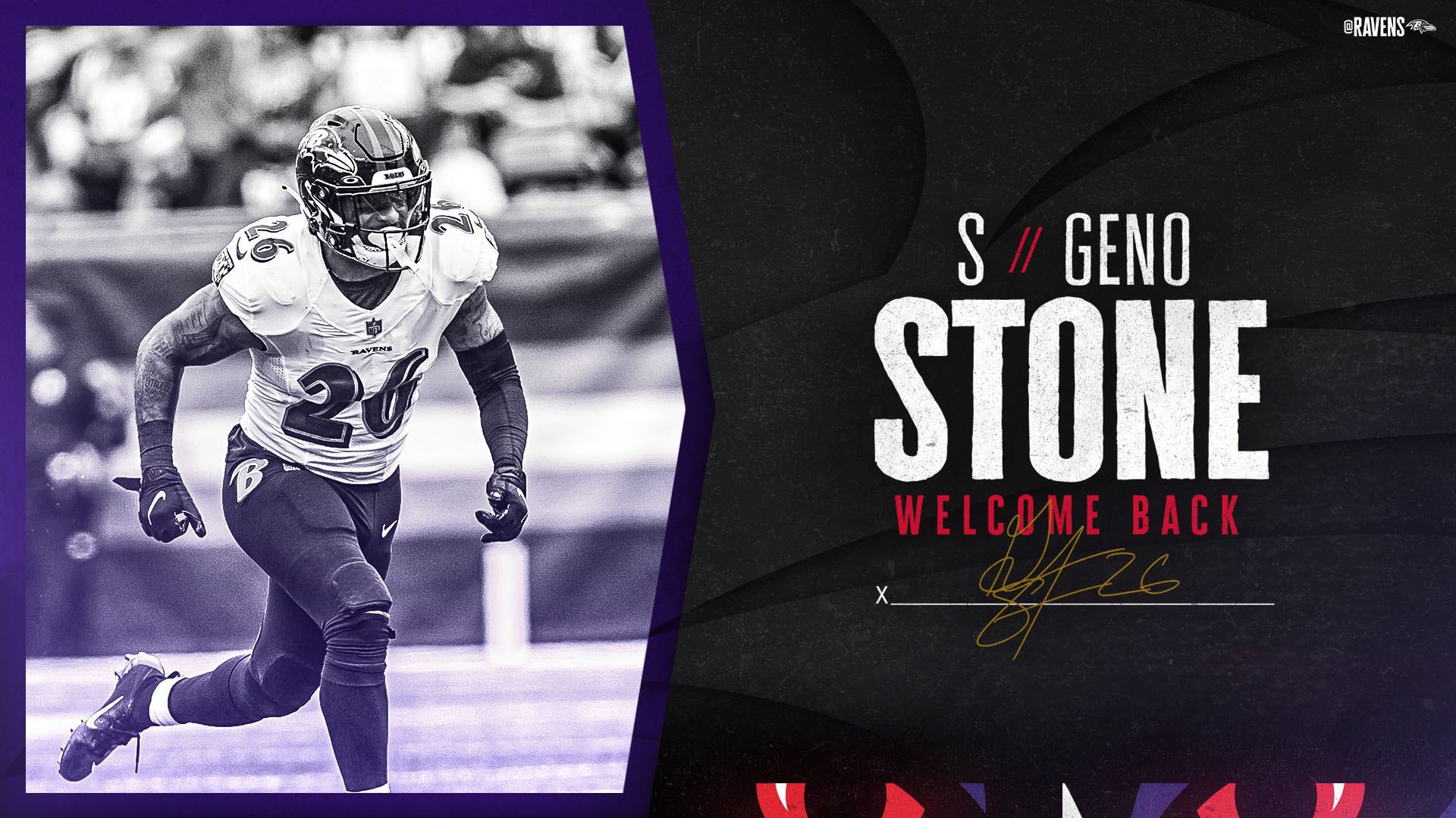 We have re-signed S Geno Stone. - Baltimore Ravens