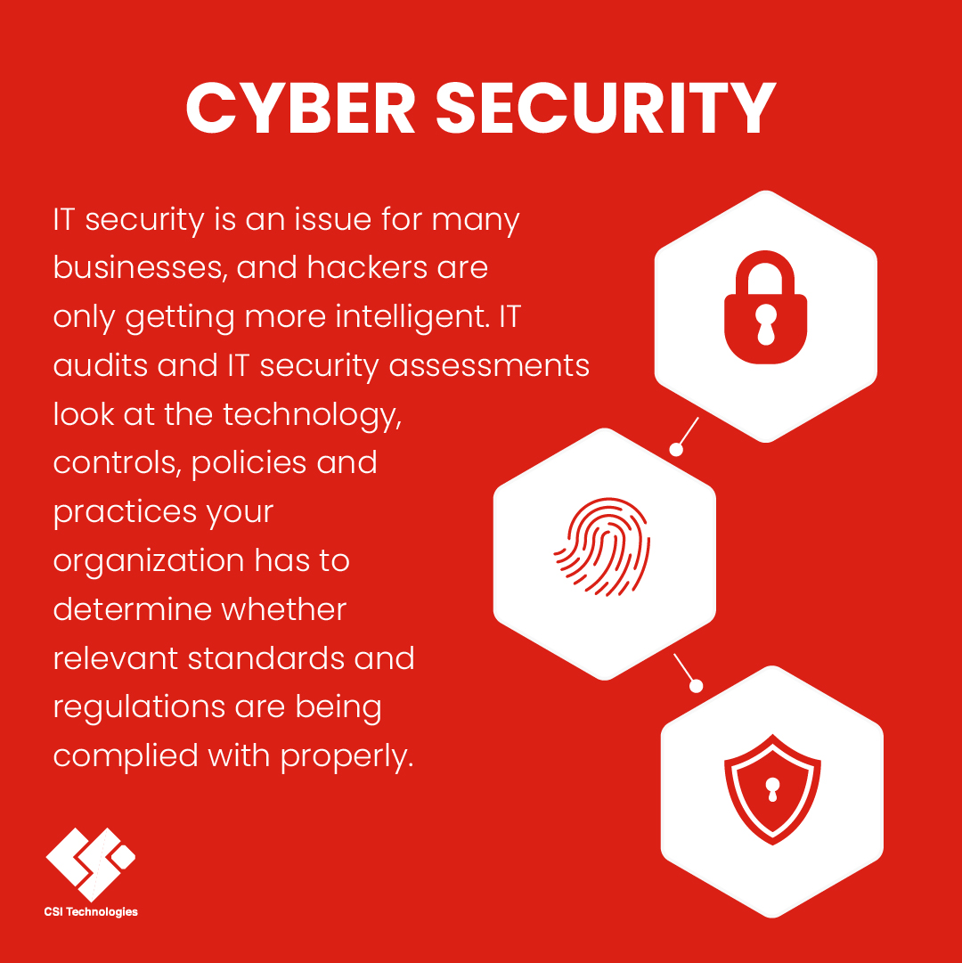 Cyber security is used to protect the systems of companies with sensitive and valuable data from possible harm. Therefore we offer cyber security services to help businesses secure their data.🔒

#cybersecurity #secureinfrastructure #cyberattack #CSITechnologies