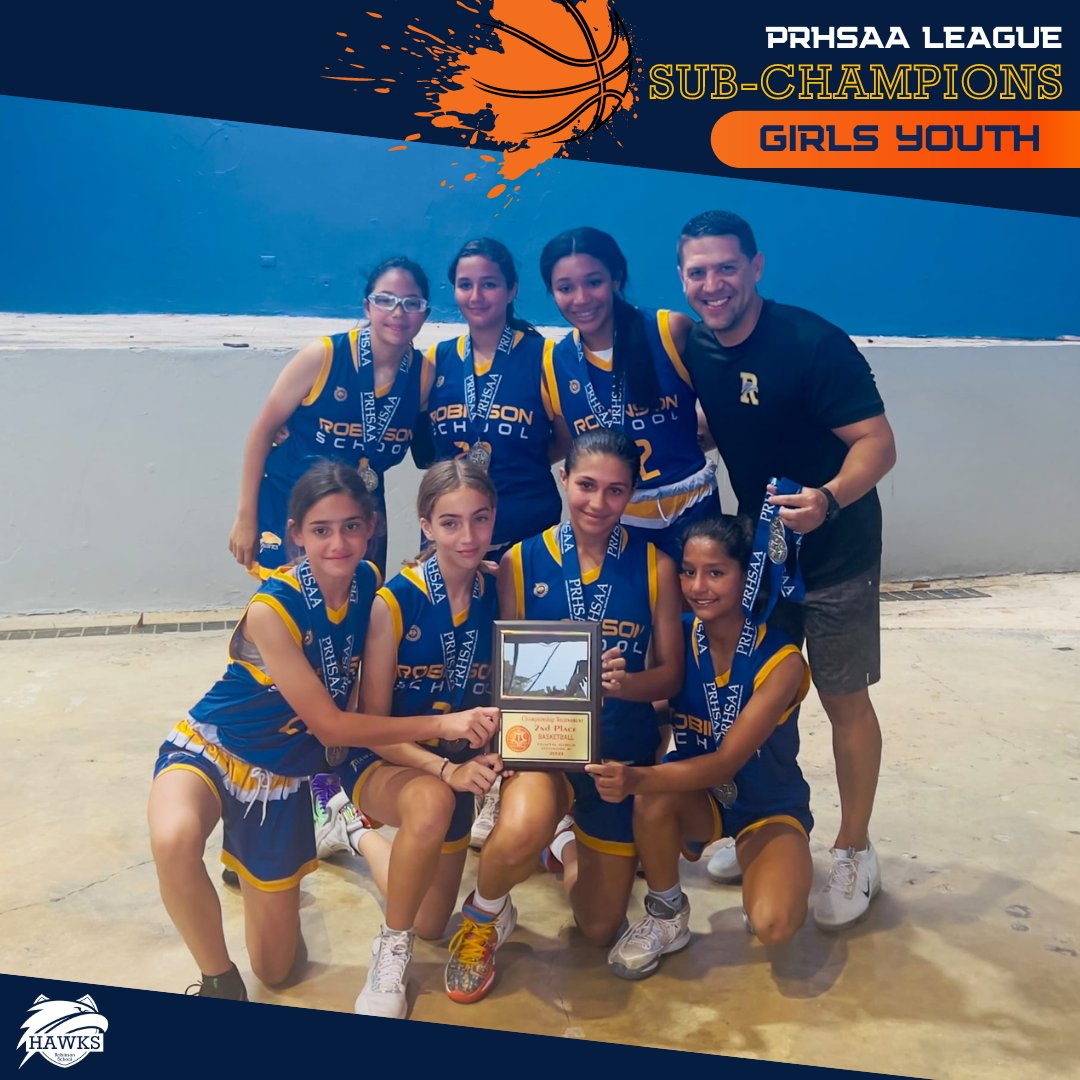 A big round of applause for our Girls' Youth Basketball team, sub-champions of the PRHSAA League in their category! 🏆🏀🔥
#GoHawks #HawkPride #RobinsonSchool
