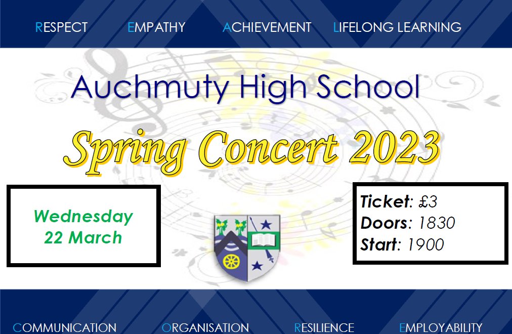 Please see attached details of our Spring Concert. Tickets available in school every day up to Wednesday.
