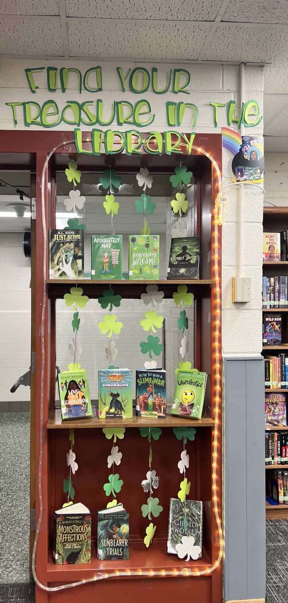 Happy St. Patrick’s Day! Check out a green book! #StPatrickDay #reading #schoolLibrary #lcps23 <a href="/SterlingMiddle1/">Sterling MS</a> <a href="/STM_Library/">Sterling MS Library</a>