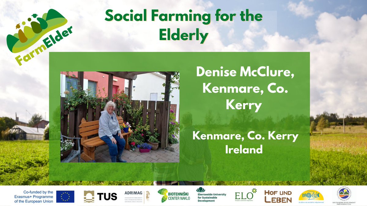 📢  #FarmElder Case Study Highlights 🇮🇪 

🔍 Denise McClure, Kenmare, Co. Kerry

👉Developing a garden open to the community for both young and old, people with disabilities, refugees, and asylum seekers

🔗bit.ly/3Lw8TzD