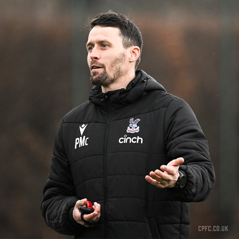 CPFC's tweet photo. Paddy McCarthy led first-team training this morning, and will manage the side against Arsenal on Sunday.

#CPFC